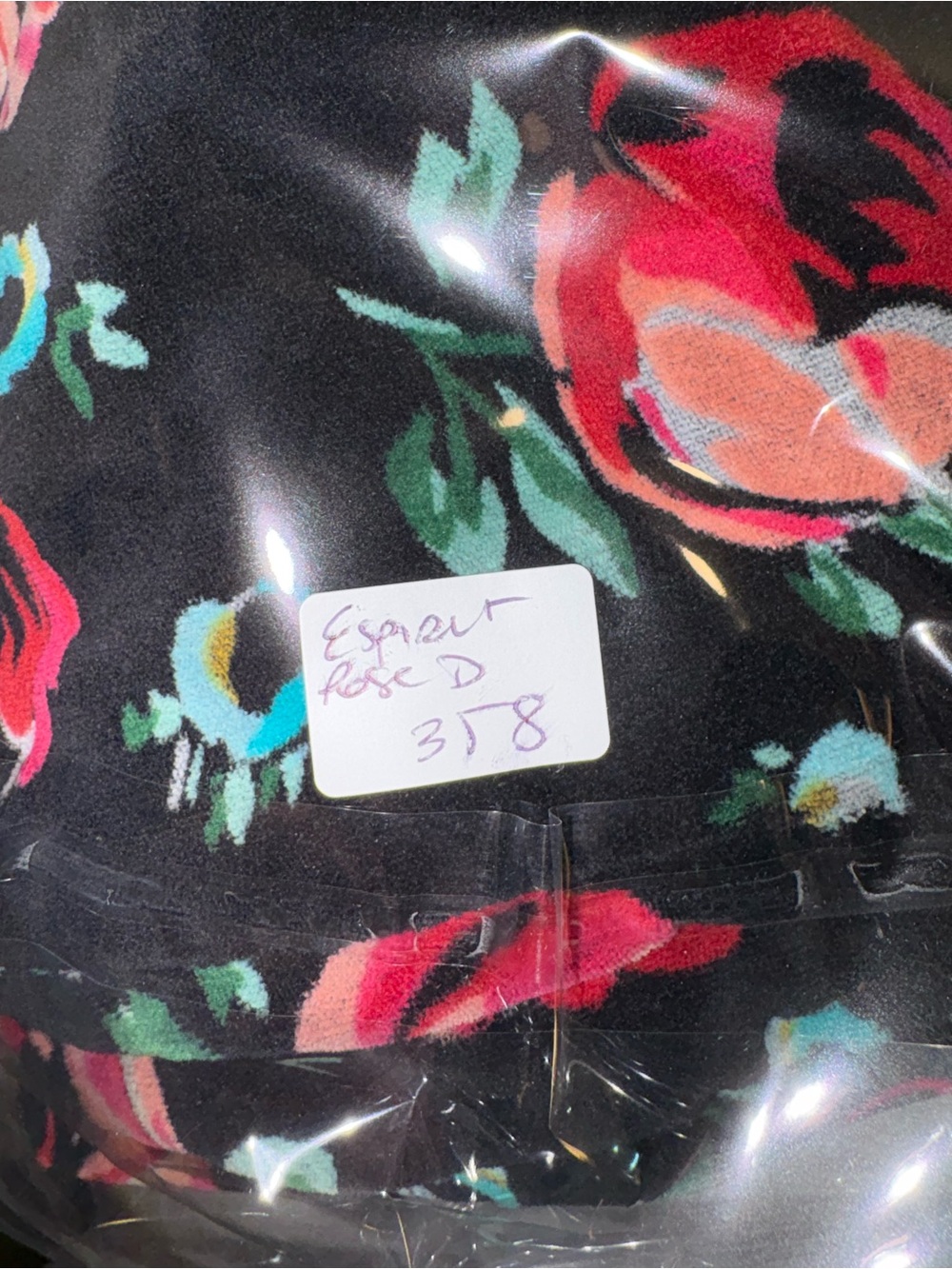Vintage 90s Esprit Black Mini Dress with Red Rose Print - Picture 9 of 9